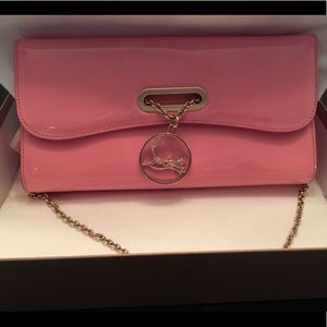 Christian Loboutin Riviera Clutch Patent Calf/Rose